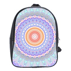 Pretty Pastel Boho Hippie Mandala School Bag (xl) by CrypticFragmentsDesign