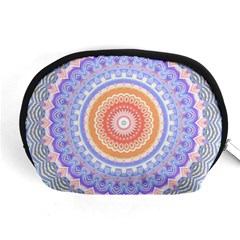 Pretty Pastel Boho Hippie Mandala Accessory Pouch (medium) by CrypticFragmentsDesign