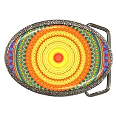 Neon Calliope Kaleidoscope Mandala Belt Buckles by CrypticFragmentsDesign