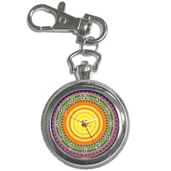 Neon Calliope Kaleidoscope Mandala Key Chain Watches by CrypticFragmentsDesign