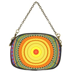 Neon Calliope Kaleidoscope Mandala Chain Purse (one Side) by CrypticFragmentsDesign