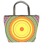 Neon Calliope Kaleidoscope Mandala Bucket Bag Back