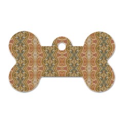 Vintage Ornate Geometric Pattern Dog Tag Bone (one Side) by dflcprintsclothing