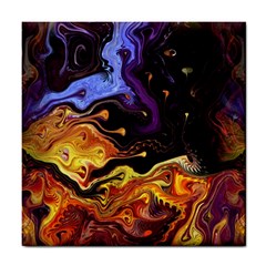 Nebula Starry Night Skies Abstract Art Tile Coaster by CrypticFragmentsDesign