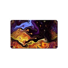 Nebula Starry Night Skies Abstract Art Magnet (name Card) by CrypticFragmentsDesign