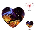 Nebula Starry Night Skies Abstract Art Playing Cards Single Design (Heart) Front