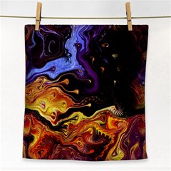 Nebula Starry Night Skies Abstract Art Face Towel by CrypticFragmentsDesign