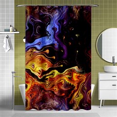 Nebula Starry Night Skies Abstract Art Shower Curtain 48  X 72  (small)  by CrypticFragmentsDesign