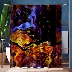 Nebula Starry Night Skies Abstract Art Shower Curtain 60  X 72  (medium)  by CrypticFragmentsDesign