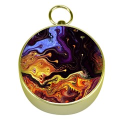 Nebula Starry Night Skies Abstract Art Gold Compasses by CrypticFragmentsDesign