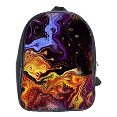 Nebula Starry Night Skies Abstract Art School Bag (xl) by CrypticFragmentsDesign