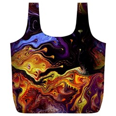 Nebula Starry Night Skies Abstract Art Full Print Recycle Bag (xl) by CrypticFragmentsDesign