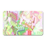 Boho Hippie Trippy Psychedelic Abstract Hot Pink Lime Green Magnet (Rectangular) Front