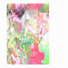 Boho Hippie Trippy Psychedelic Abstract Hot Pink Lime Green Small Garden Flag (two Sides) by CrypticFragmentsDesign