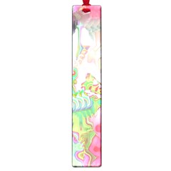 Boho Hippie Trippy Psychedelic Abstract Hot Pink Lime Green Large Book Marks by CrypticFragmentsDesign