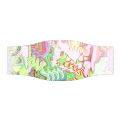 Boho Hippie Trippy Psychedelic Abstract Hot Pink Lime Green Stretchable Headband by CrypticFragmentsDesign