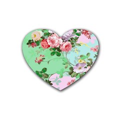 Shabbychic Rubber Coaster (heart)  by PollyParadise