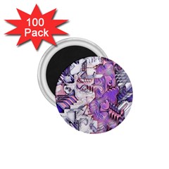 Blooming Lilacs Spring Garden Abstract 1 75  Magnets (100 Pack)  by CrypticFragmentsDesign