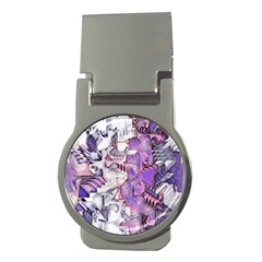 Blooming Lilacs Spring Garden Abstract Money Clips (round) 