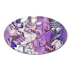 Blooming Lilacs Spring Garden Abstract Oval Magnet by CrypticFragmentsDesign