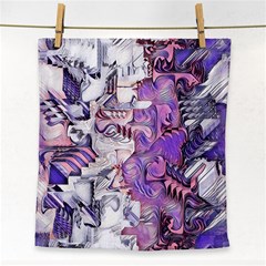 Blooming Lilacs Spring Garden Abstract Face Towel by CrypticFragmentsDesign