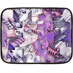 Blooming Lilacs Spring Garden Abstract Fleece Blanket (mini) by CrypticFragmentsDesign