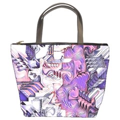 Blooming Lilacs Spring Garden Abstract Bucket Bag by CrypticFragmentsDesign