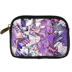 Blooming Lilacs Spring Garden Abstract Digital Camera Leather Case by CrypticFragmentsDesign