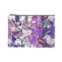 Blooming Lilacs Spring Garden Abstract Cosmetic Bag (large) by CrypticFragmentsDesign