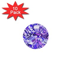 Weeping Wisteria Fantasy Gardens Pastel Abstract 1  Mini Button (10 Pack)  by CrypticFragmentsDesign