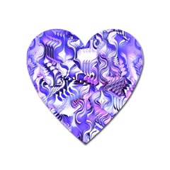 Weeping Wisteria Fantasy Gardens Pastel Abstract Magnet (heart) by CrypticFragmentsDesign