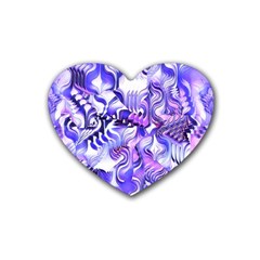 Weeping Wisteria Fantasy Gardens Pastel Abstract Rubber Heart Coaster (4 Pack) by CrypticFragmentsDesign