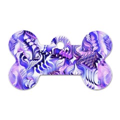 Weeping Wisteria Fantasy Gardens Pastel Abstract Dog Tag Bone (two Sides) by CrypticFragmentsDesign