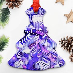 Weeping Wisteria Fantasy Gardens Pastel Abstract Christmas Tree Ornament (two Sides) by CrypticFragmentsDesign