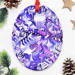 Weeping Wisteria Fantasy Gardens Pastel Abstract Ornament (oval Filigree) by CrypticFragmentsDesign