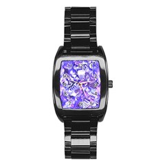 Weeping Wisteria Fantasy Gardens Pastel Abstract Stainless Steel Barrel Watch by CrypticFragmentsDesign