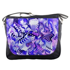 Weeping Wisteria Fantasy Gardens Pastel Abstract Messenger Bag by CrypticFragmentsDesign