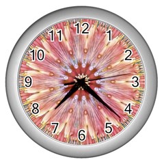 Pink Beauty 1 Wall Clock (silver)