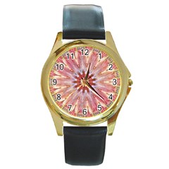 Pink Beauty 1 Round Gold Metal Watch by LW41021