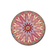 Pink Beauty 1 Rubber Coaster (round)  by LW41021