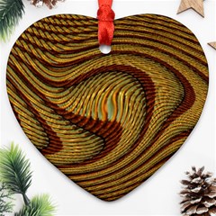 Golden Sands Heart Ornament (two Sides) by LW41021