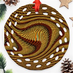 Golden Sands Round Filigree Ornament (two Sides) by LW41021