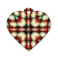 Royal Plaid  Dog Tag Heart (two Sides) by LW41021