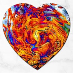 Sun & Water Jigsaw Puzzle (heart) by LW41021