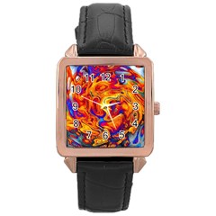 Sun & Water Rose Gold Leather Watch  by LW41021