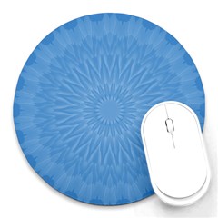 Blue Joy Round Mousepads by LW41021