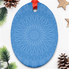 Blue Joy Oval Ornament (two Sides)