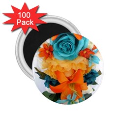 Spring Flowers 2 25  Magnets (100 Pack)  by LW41021