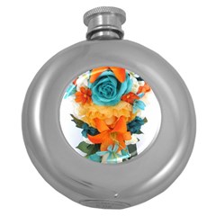 Spring Flowers Round Hip Flask (5 Oz) by LW41021