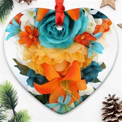 Spring Flowers Heart Ornament (two Sides)